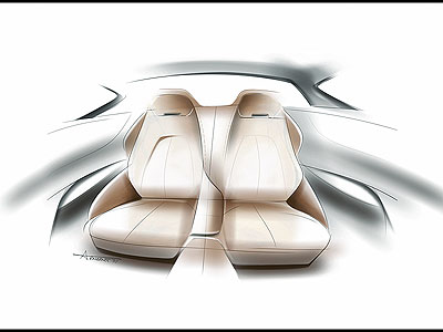BMW Concept CS - Design sketch interior - Back seats(NbNŊg)