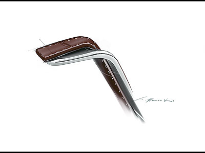 BMW Concept CS - Design sketch interior - Gear shift(NbNŊg)