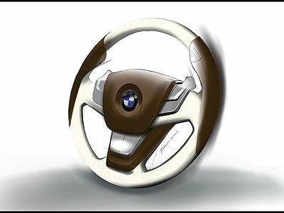BMW Concept CS - Design sketch interior - Steering wheel(NbNŊg)