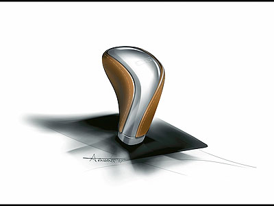 BMW Concept CS - Design sketch interior - Gear shift(NbNŊg)